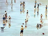 Santa Monica beach scene.